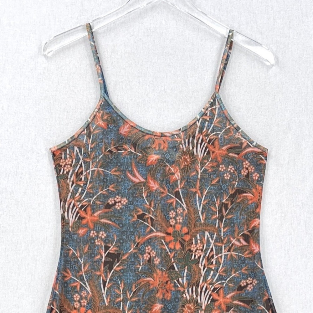 ZIMMERMANN Floral Print Mini Dress Womens Large Mesh Bodycon Sleeveless Tank - Picture 8 of 15